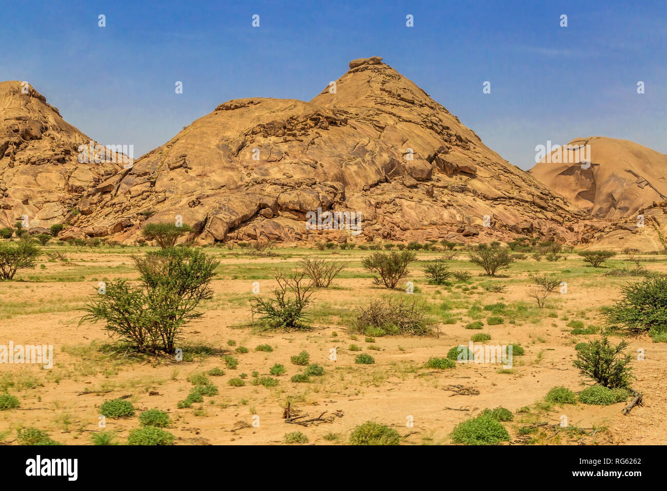 Desert mountain landscape, Saudi Arabia Stock Photo