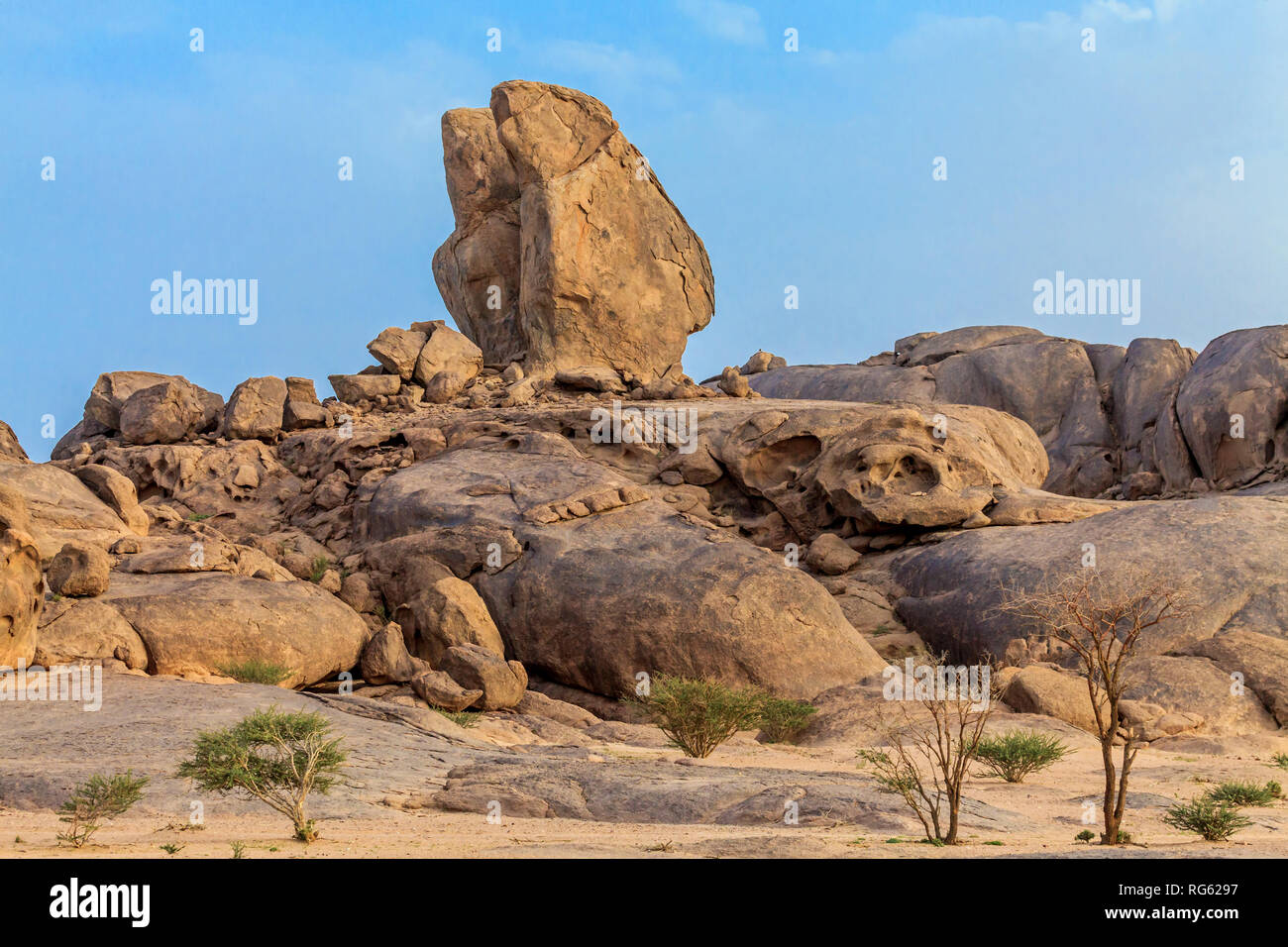 Rock formation in the desert, Saudi Arabia Stock Photo