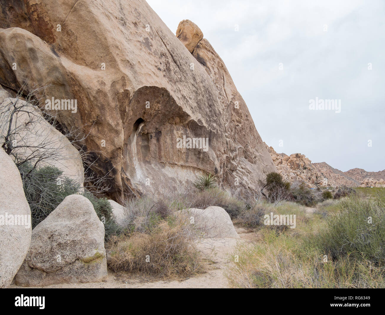 Huge rocks in the Joshua Tree National Park at California, United ...