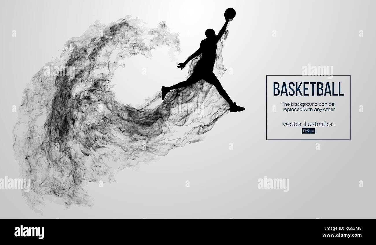 Abstract silhouette of a basketball player Stock Vector