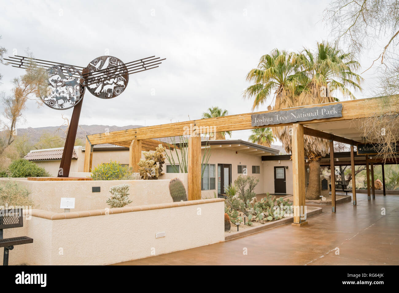 California, MAR 10: Exterior view of the Joshua Tree National Park Visitor Center on MAR 10, 2018 at California, United States Stock Photo