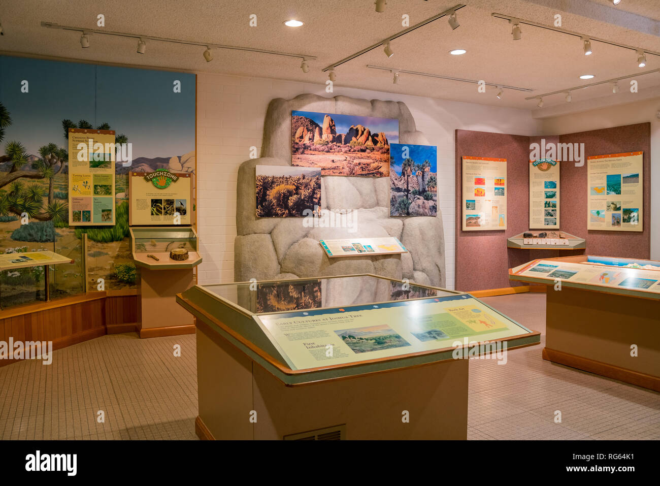 California, MAR 10: Interior view of the Joshua Tree National Park Visitor Center on MAR 10, 2018 at California, United States Stock Photo