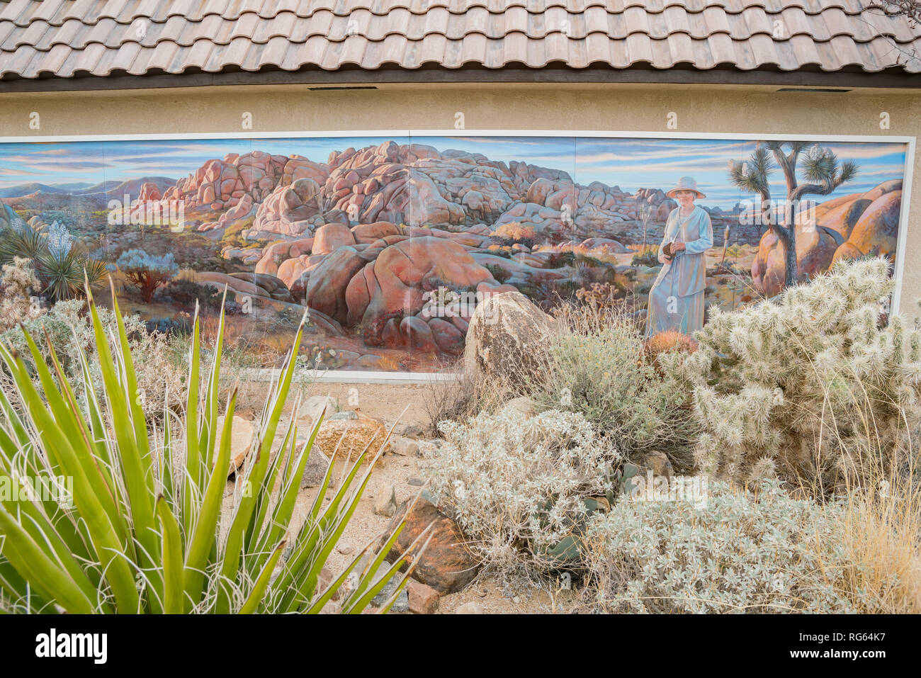 California, MAR 10: Exterior view of the Joshua Tree National Park Visitor Center on MAR 10, 2018 at California, United States Stock Photo