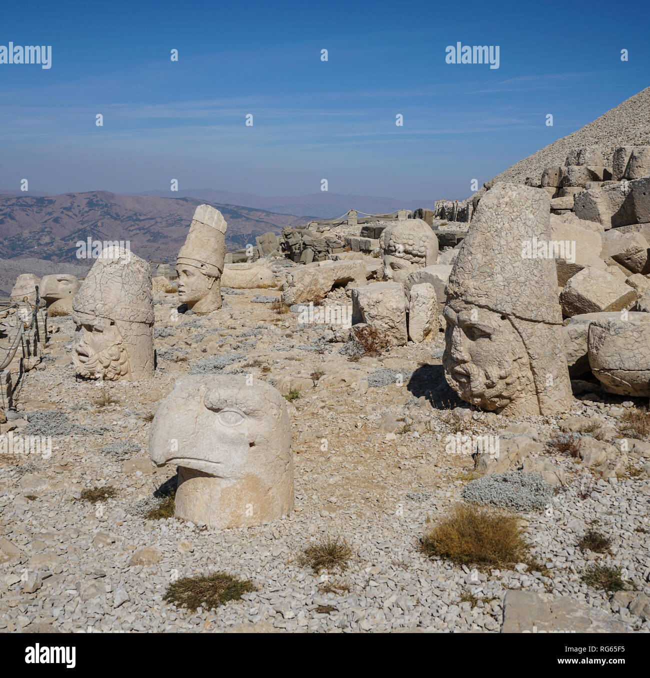 Statues of Mount Nemrut, Adiyaman, Turkey Stock Photo
