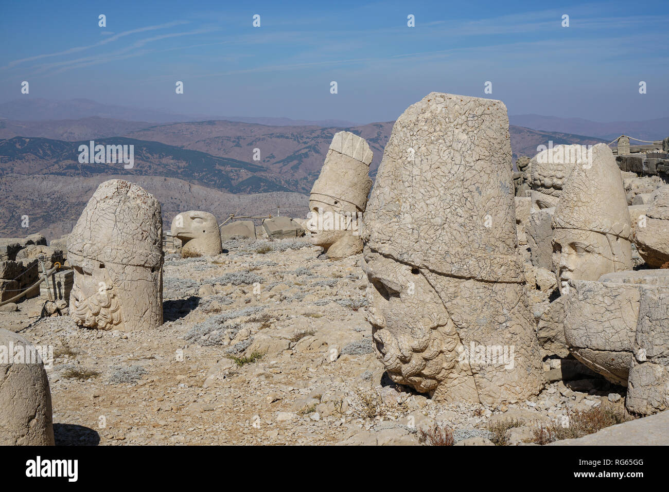 Statues of Mount Nemrut, Adiyaman, Turkey Stock Photo