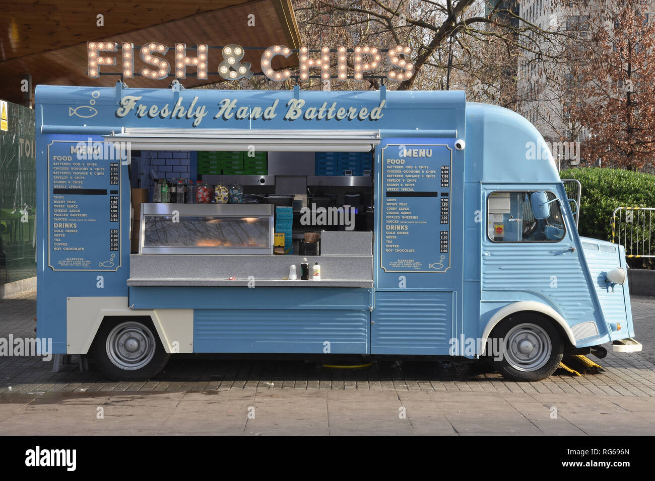 Fish and Chip Van, Southbank ,London. UK Stock Photo - Alamy