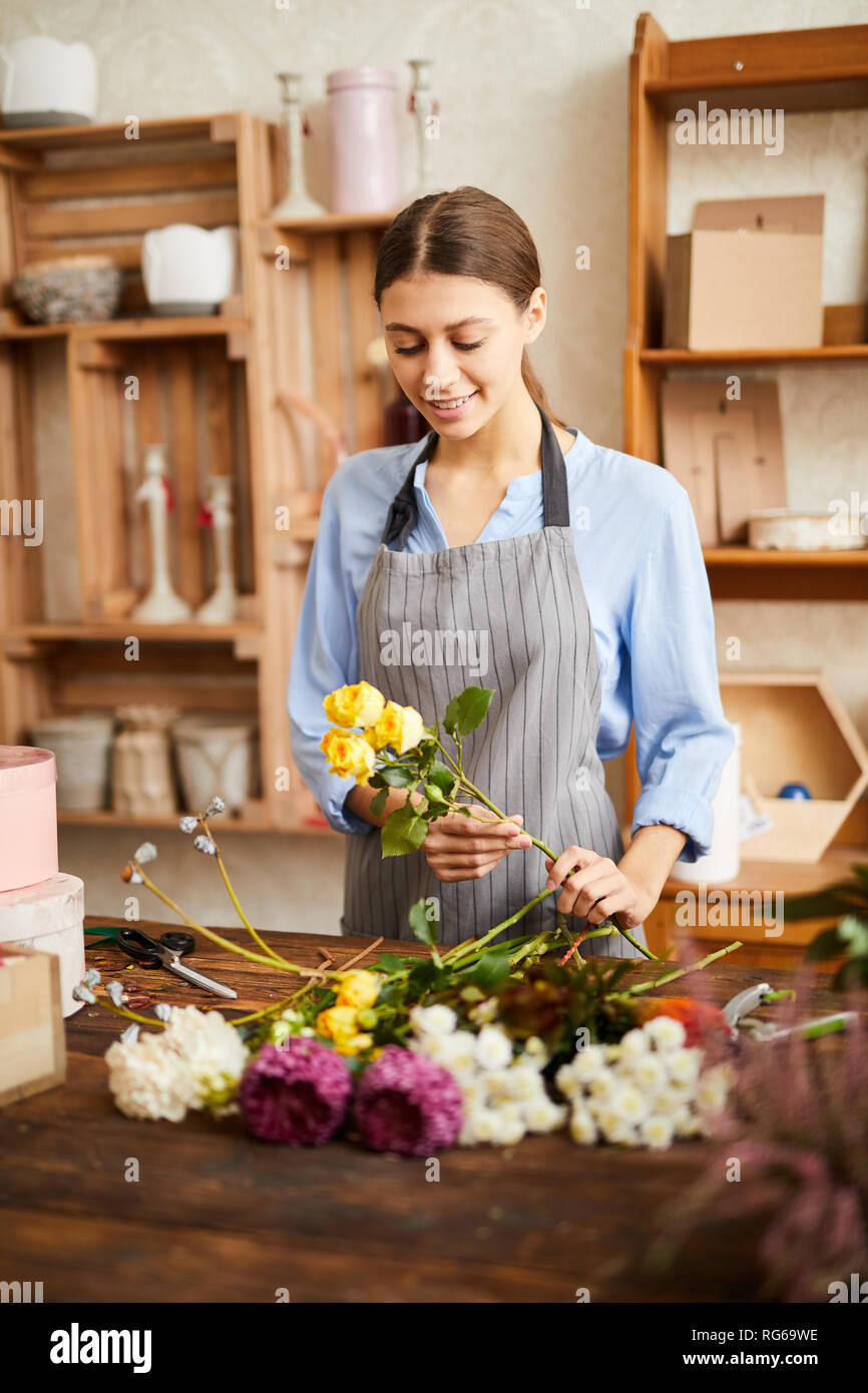 Florist in Shop Stock Photo