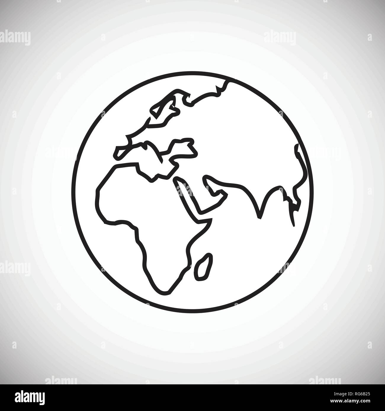 Globe icon on white background for graphic and web design, Modern ...
