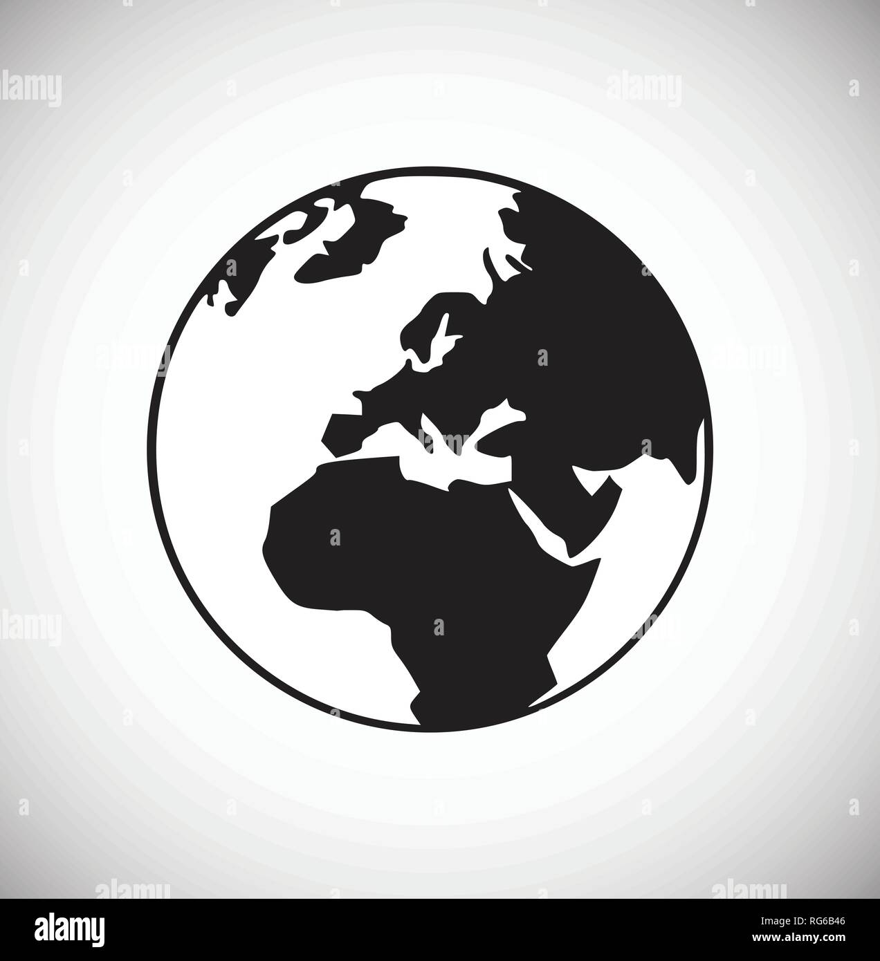 Globe icon on white background for graphic and web design, Modern ...