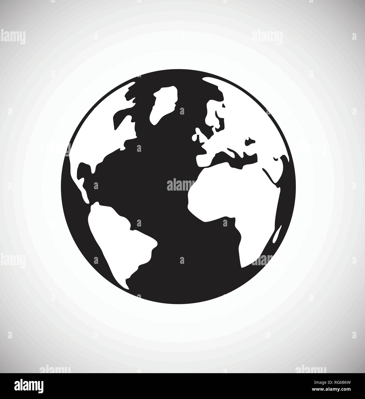Globe icon on white background for graphic and web design, Modern ...