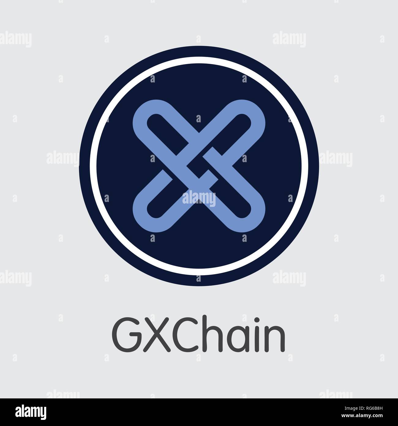 GXS Gxchain. The Logo of Money or Market Emblem Stock Vector Image
