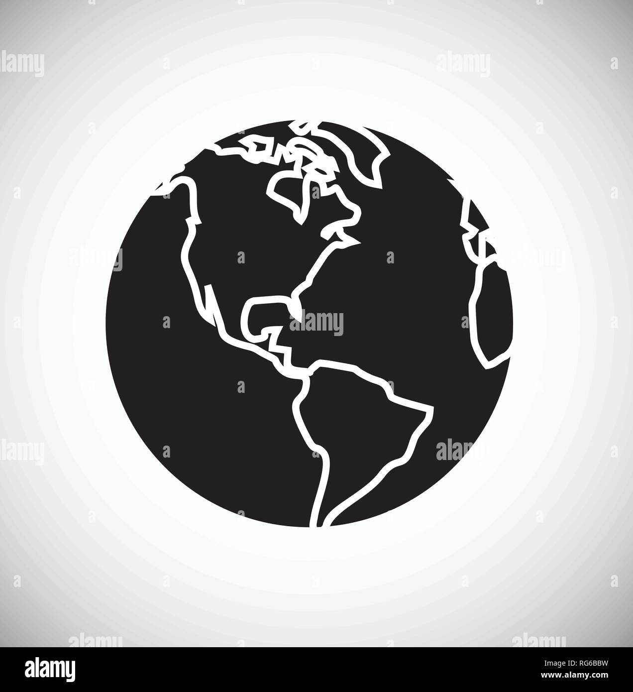 Globe icon on white background for graphic and web design, Modern ...