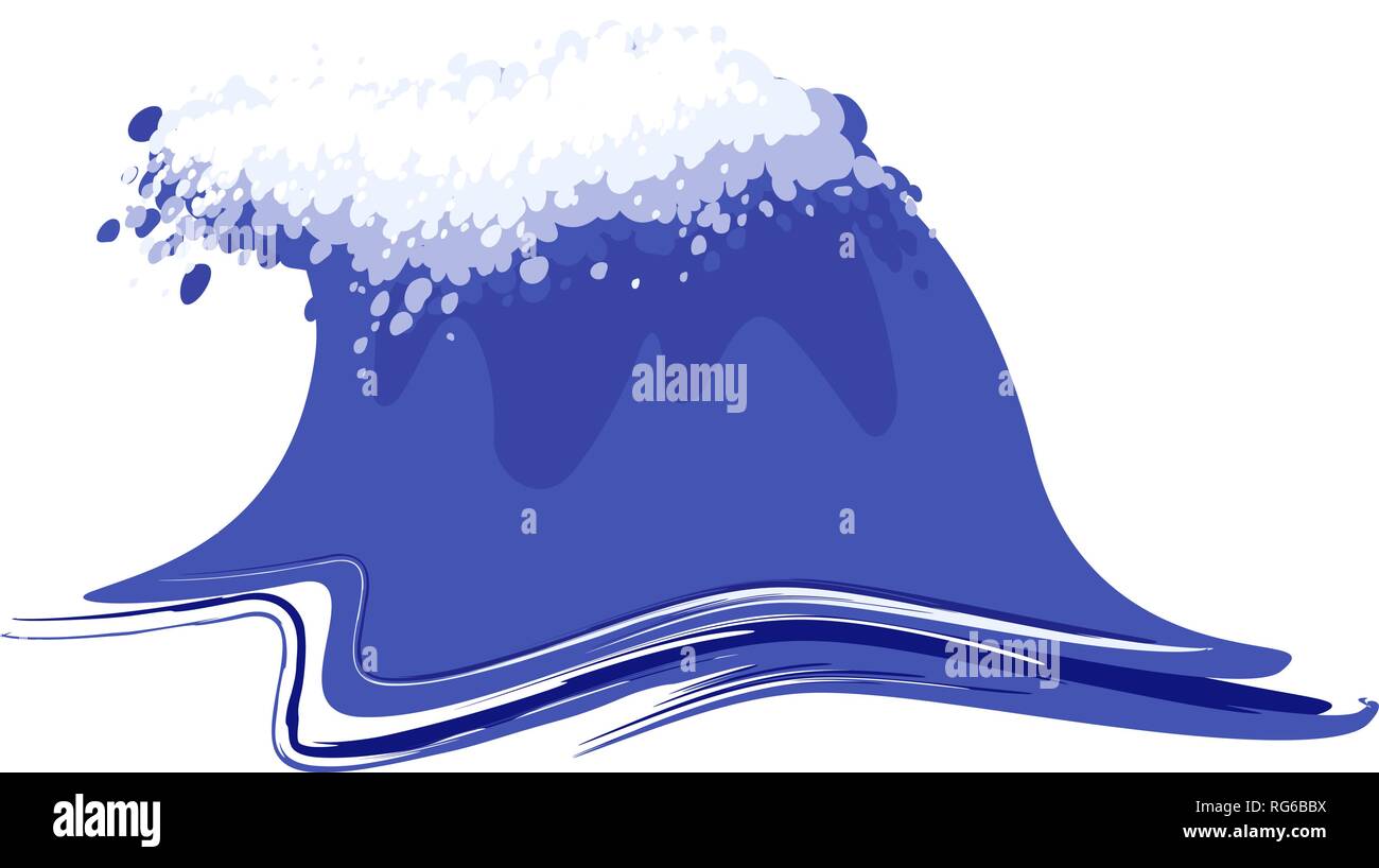 Sea wave. Vector image isolated from background. Eps 10 Stock Vector