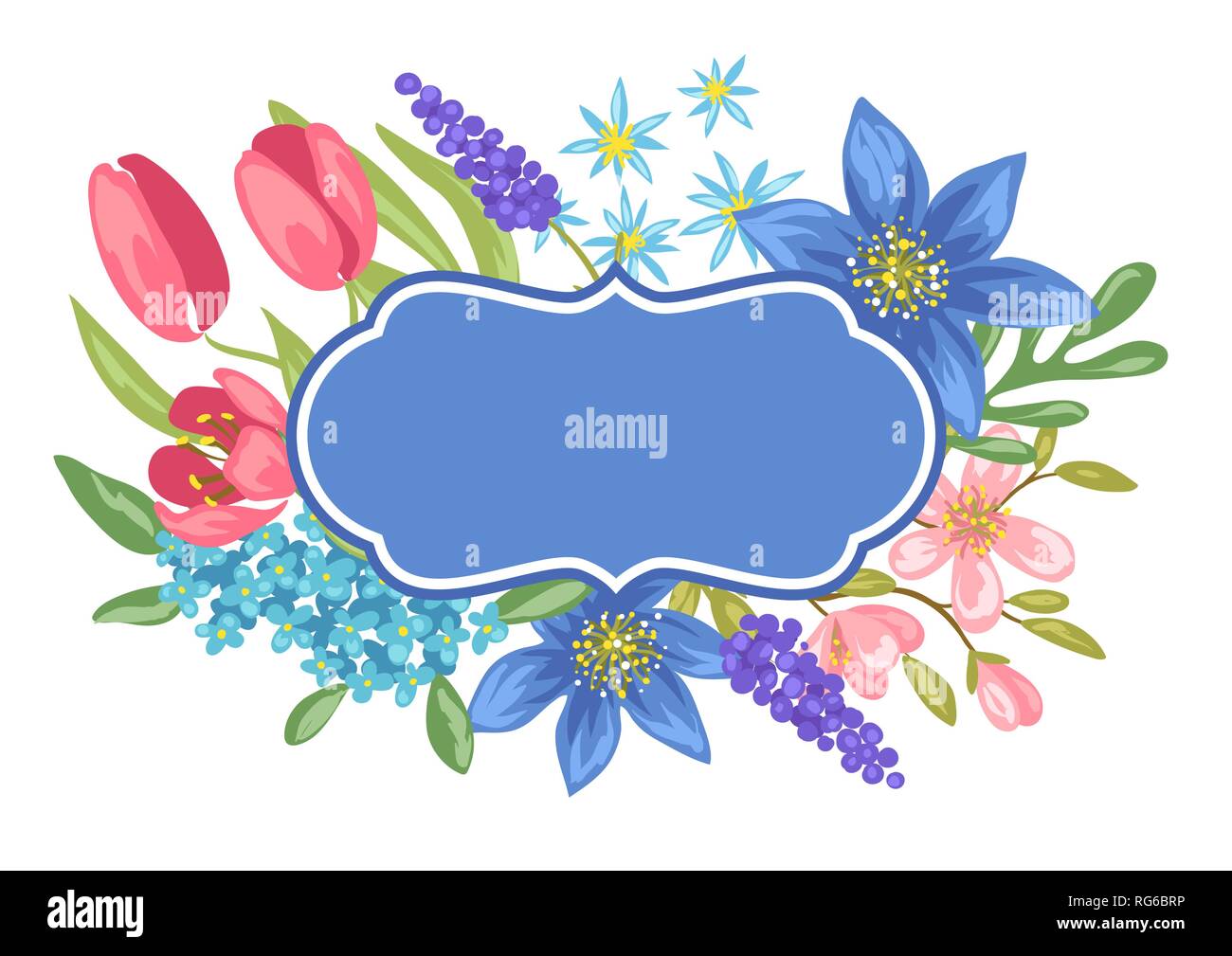 Background with spring flowers Stock Vector Image & Art - Alamy