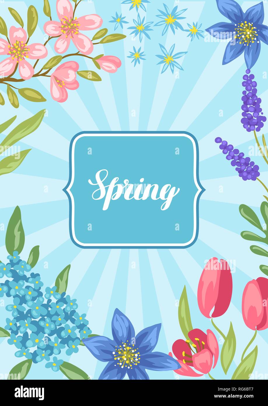 Background with spring flowers Stock Vector Image & Art - Alamy