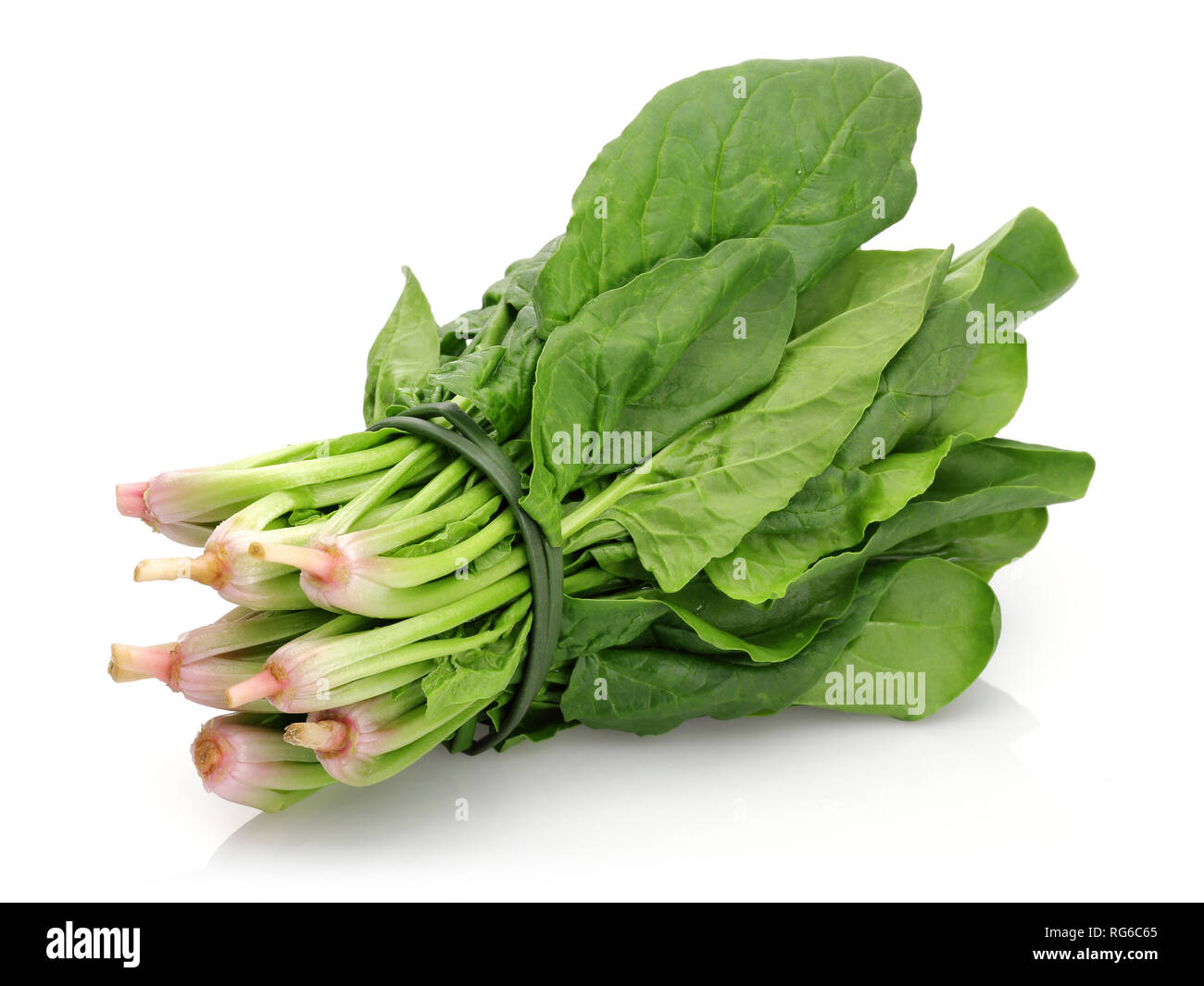 Bunch of fresh spinach isolated on white background Stock Photo - Alamy