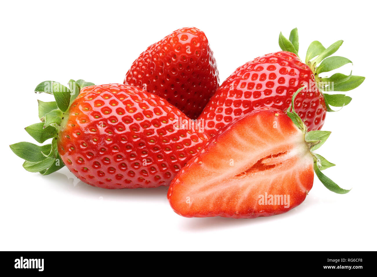 Fresh Strawberries isolated on white background Stock Photo - Alamy