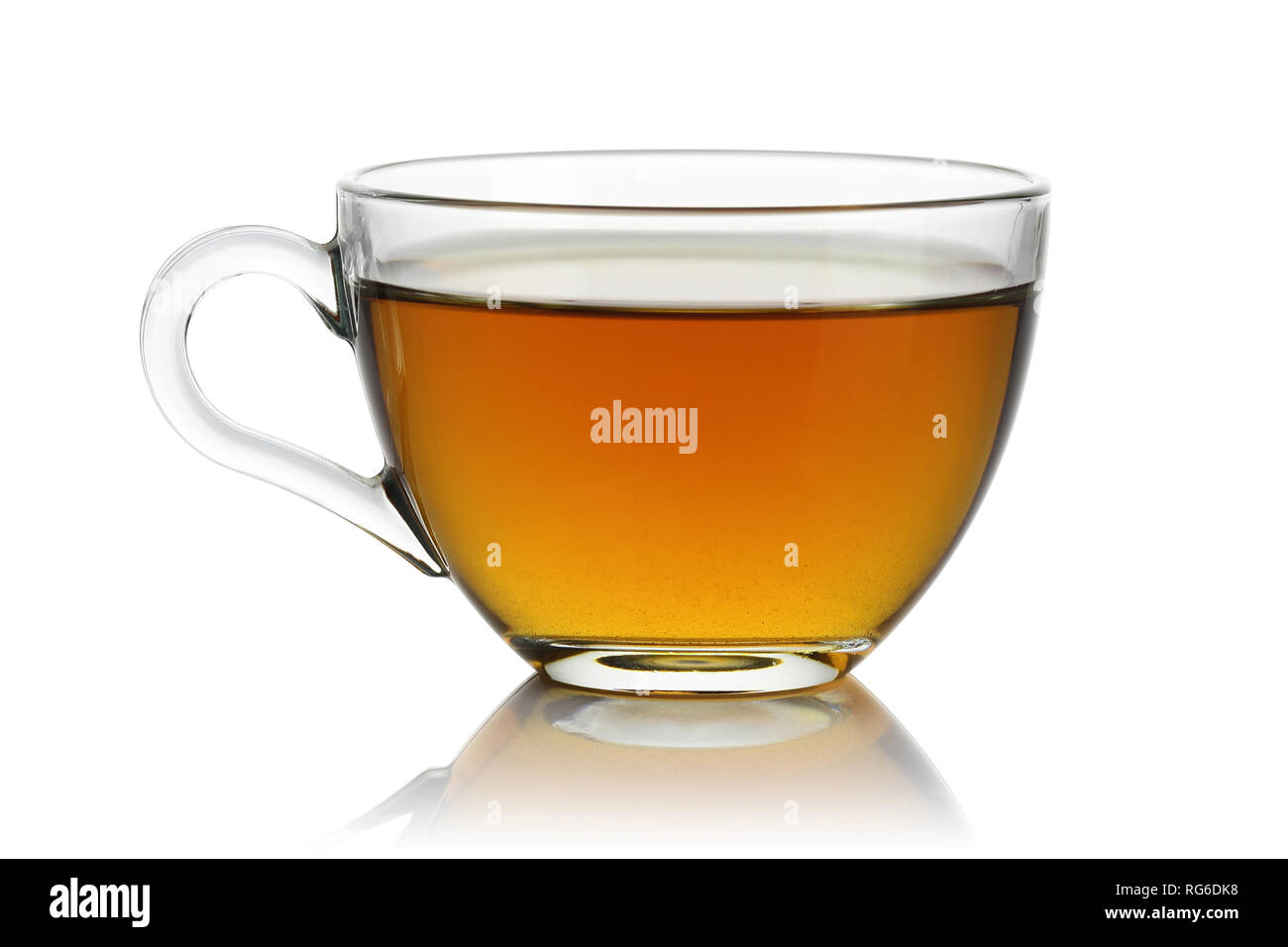 Tea in a glass cup isolated on white background Stock Photo Alamy