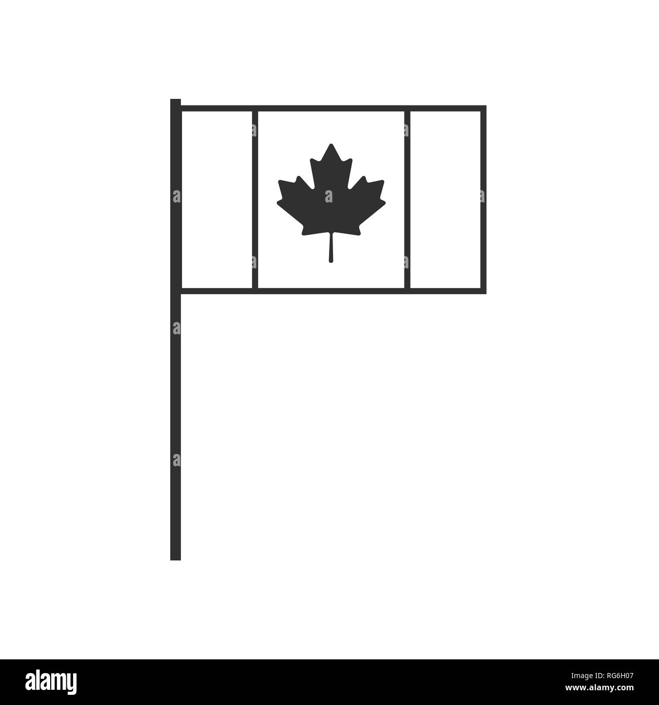 Canada Flag Black and White Stock Photos &amp; Images - Alamy
