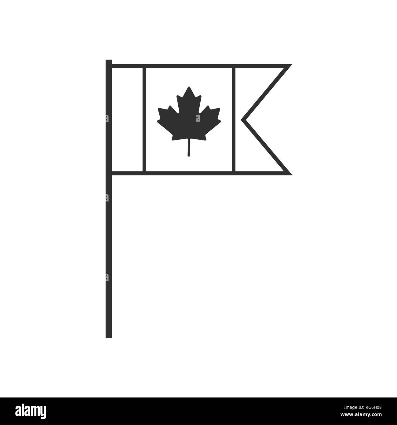 Canada Flag Black and White Stock Photos &amp; Images - Alamy