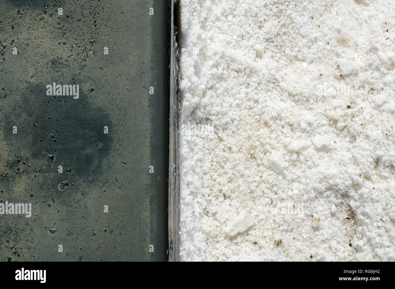 Salt production in Panama Stock Photo