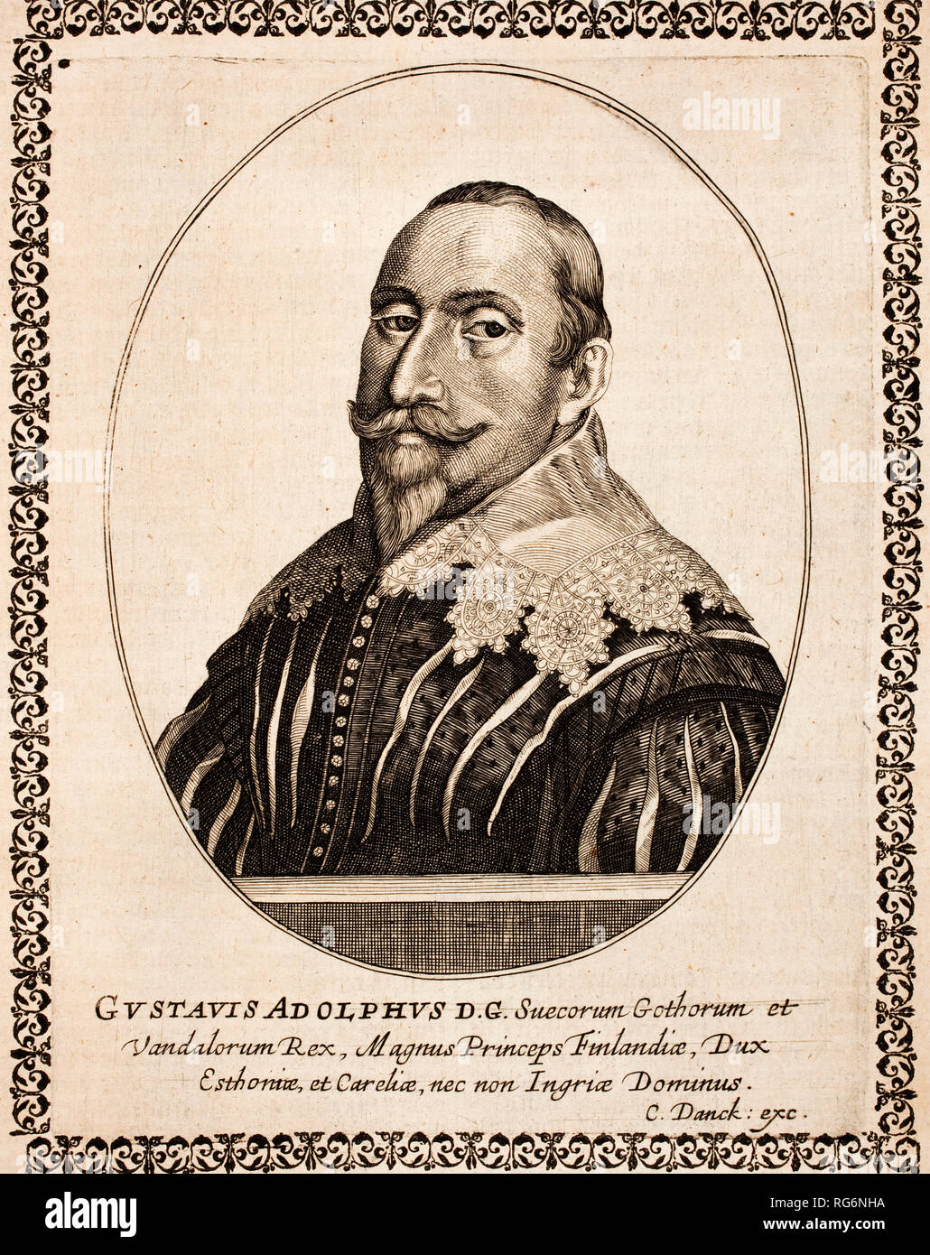 Portrait of Gustav II Adolf of Sweden, circa 1642 Stock Photo