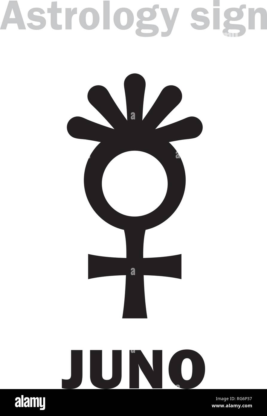 picture Juno Goddess Symbol https www alamy com astrology alphabet juno hera classic asteroid 3 hieroglyphics character sign symbol used since 1855 year image233718331 html
