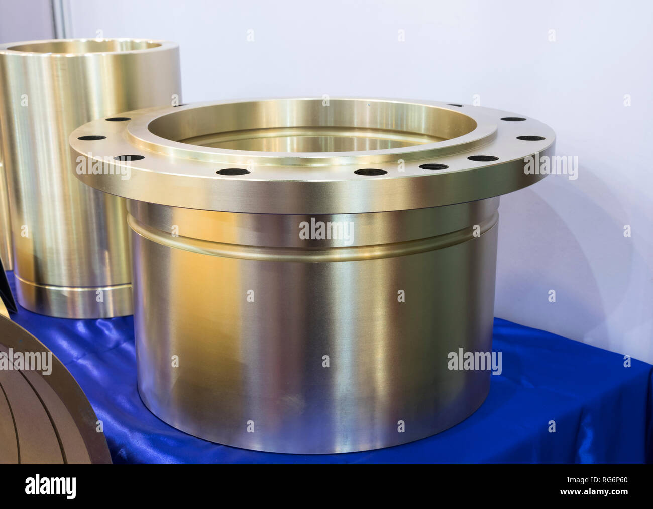 Bronze casting and machining parts ; close up Stock Photo Alamy