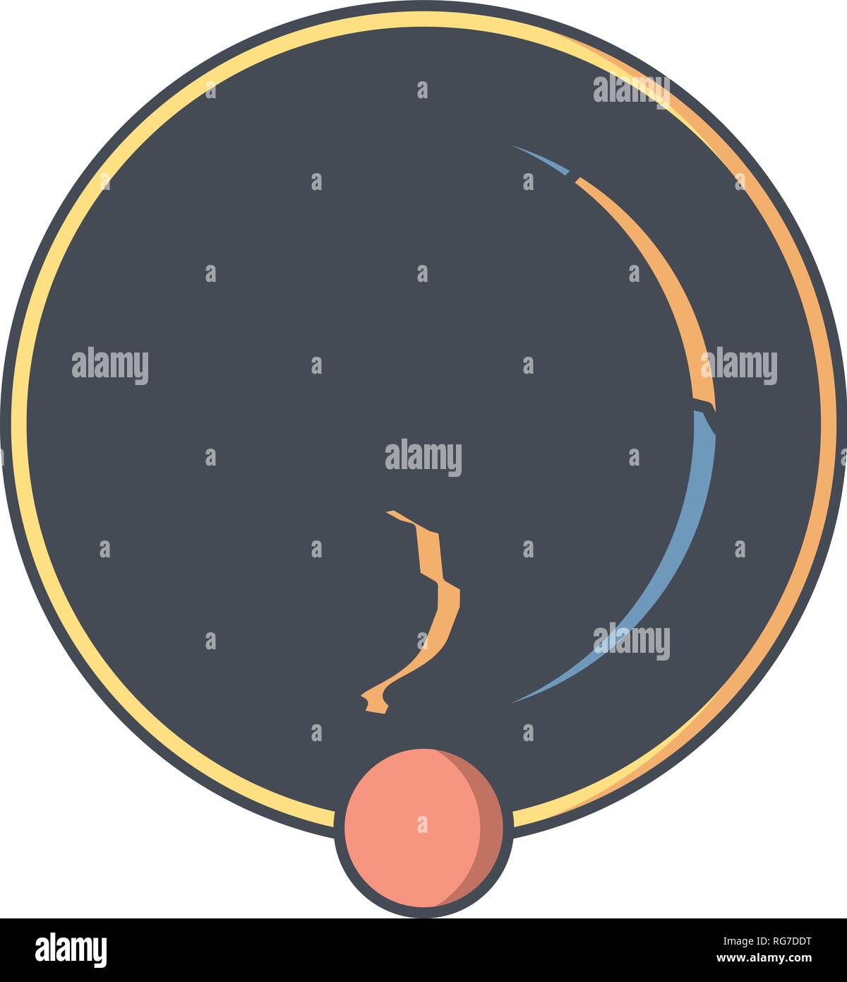 Orbit Around the Earth Vector Icon Sign Icon Vector Illustration For ...