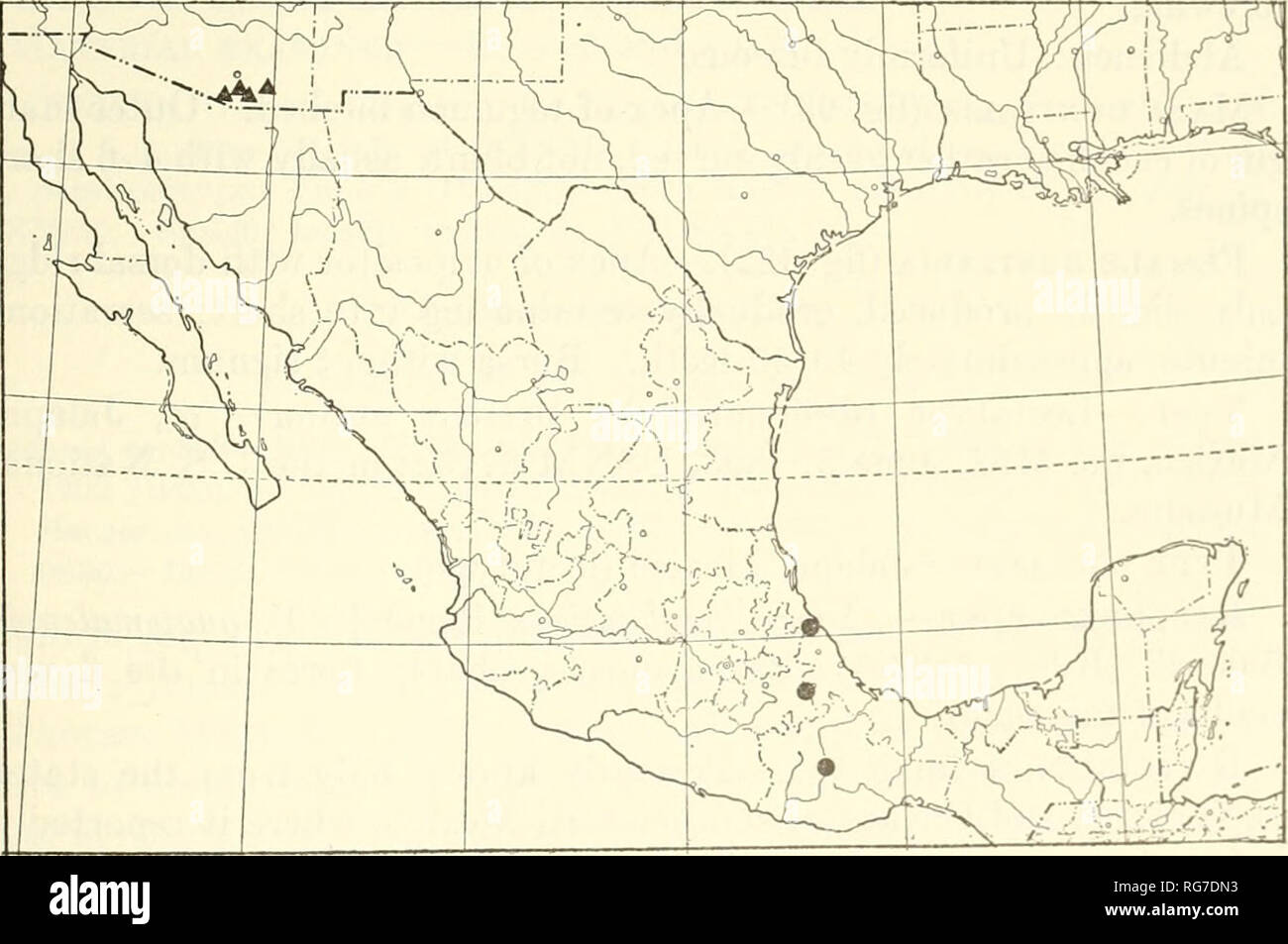 . Bulletin - United States National Museum. Science. REVISION OF MOTHS OF PRODOXINAE 87 Recorded host.— Yucca schottii Engelmann. Lai'va probably bores in flower stalk of host. Distribution (map 11).—At present this species is known from various mountain ranges of southeastern Arizona at an elevation of about 4400 to 5600 feet. Following the distribution of its host, P. ochrocarus undoubtedly occiu-s also in the adjacent area of New Mexico (Hidalgo Co.). Discussion.—Except for the identity of the host plant, little infor- mation is known concerning the biology of P. ochrocarus. The species may Stock Photo