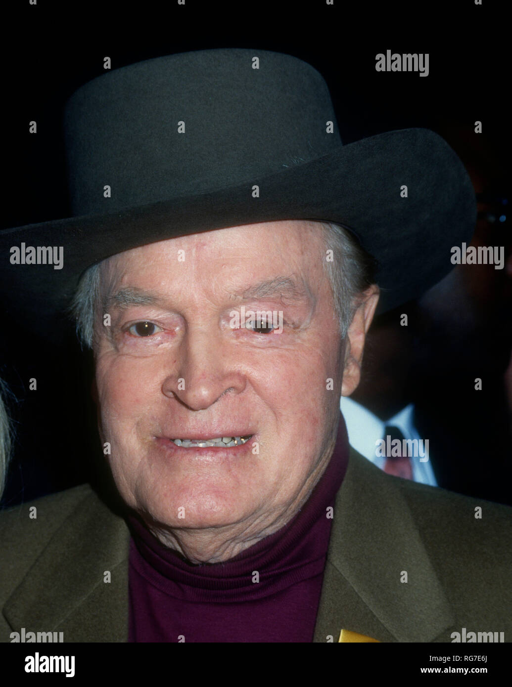 HOLLYWOOD, CA - NOVEMBER 28: Comedian/Actor Bob Hope attends the 62nd Annual Hollywood Christmas Parade on November 28, 1993 at KTLA Studios in Hollywood, California. Photo by Barry King/Alamy Stock Photo Stock Photo