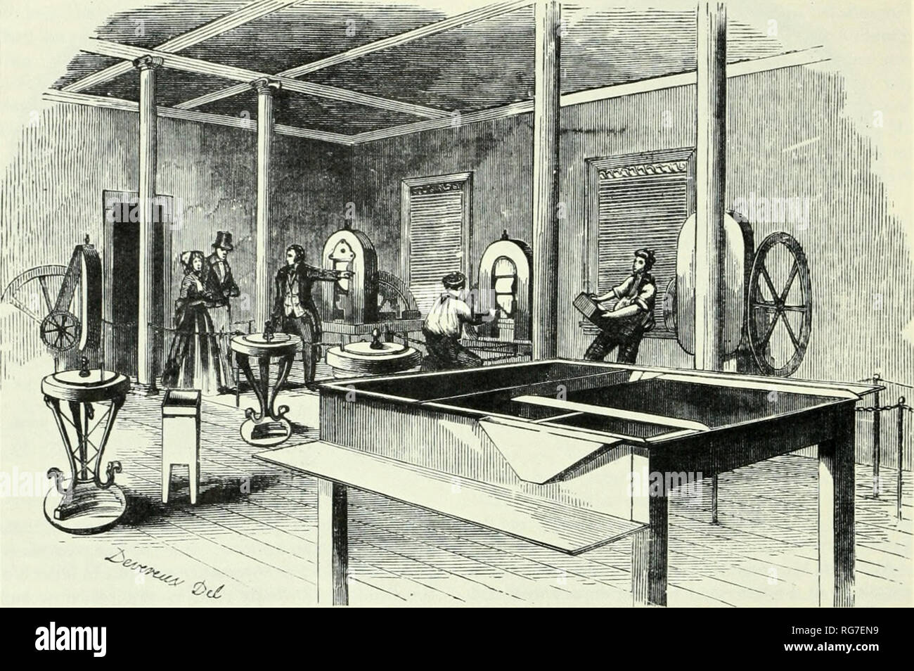 . Bulletin - United States National Museum. Science. Figure 37.—Pressing and milling room of the U.S. Mint, Philadelphia. Three toggle coining presses are shown in background; three coin milling machines are in left foreground. From Gleason s Pictorial Drawing Room Companion (July 17, 1852), vol. 3. He said bids would be considered for iron and brass castings, including; patterns, finishing by surface measure; also by day's work, including use of lathes, tools, etc. This interview was on a Saturday after- noon; he regretted that the time was so short and that he had not called on us sooner, fo Stock Photo