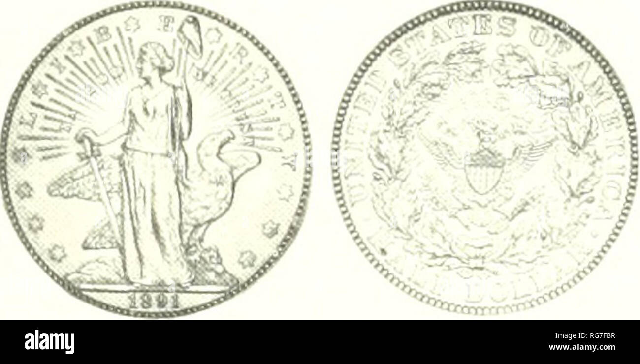 . Bulletin - United States National Museum. Science. Fig. 43.—Unique Pattern 5-Cent Piece, 1881 bearing m jtto &quot;In God Vc I'rust.&quot; &quot;2 USNM Report, 1892, p. 1 l.S. Cf. also, .S7 «,/),»/, IH'):i, p. 21. &quot;3 USNM Report, 189:i, p. 121. &quot;* .V/ Report, 1895, p. h'.Vl; also described in (IvRUS Adllr and I. M. Casanowicz, &quot;Biblical Antiquities. . Description fif the Exhibit at the Cotton States International Exposition, .tlanta, 189.0,&quot; in USNM Refmrl, 1896, pp. 94.i-lll2:i 4- 4b pis,; pp. 982-988 are dedicated to &quot;. Selection of the Coins of Bible Lands.&qu Stock Photo