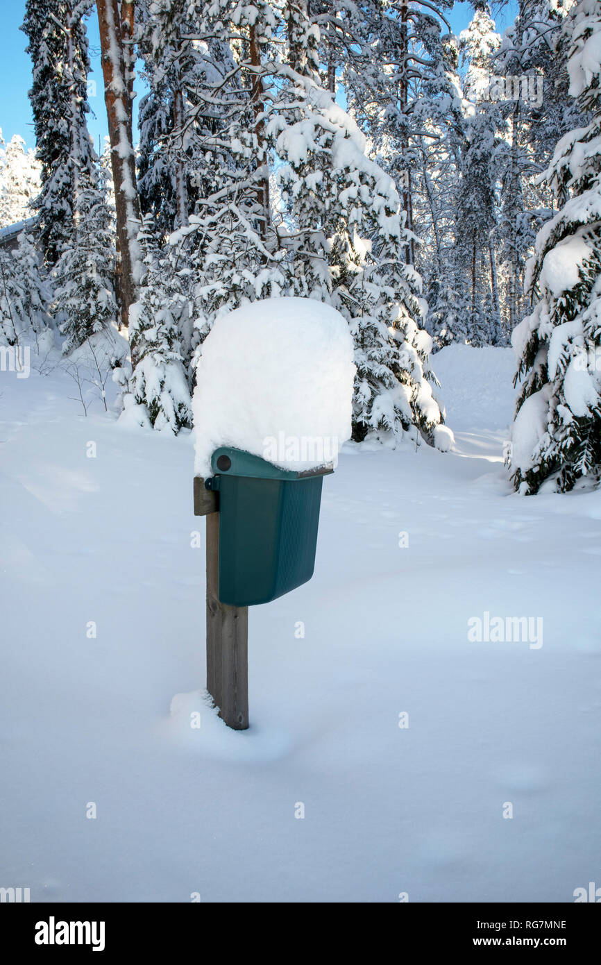 mailbox in snow, Finland Stock Photo Alamy