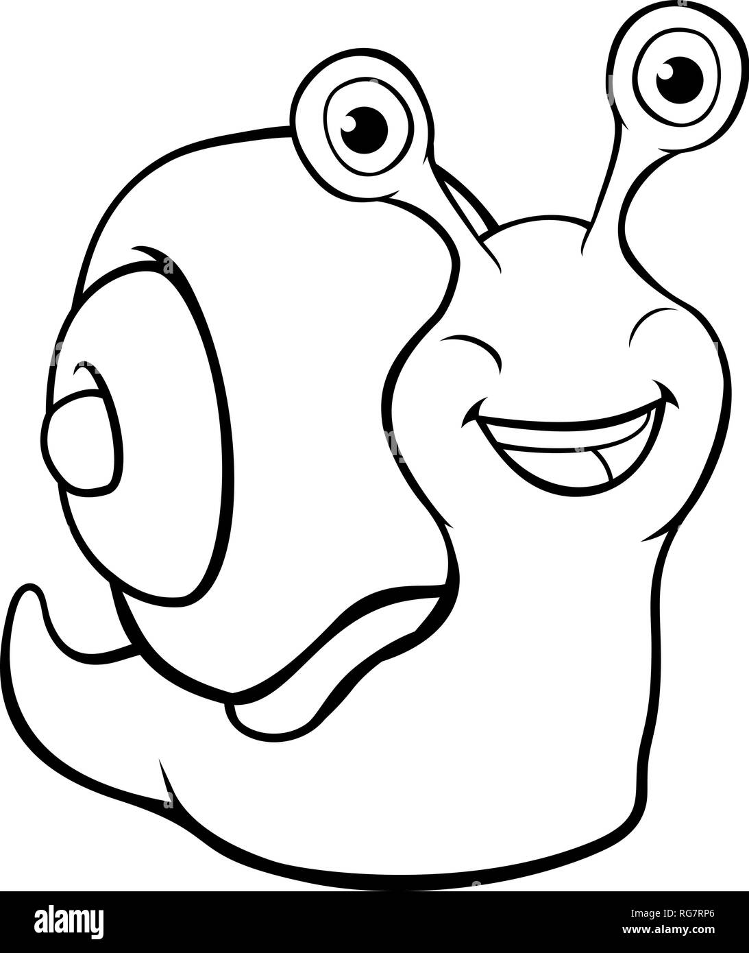 Snail Cartoon Character Stock Vector