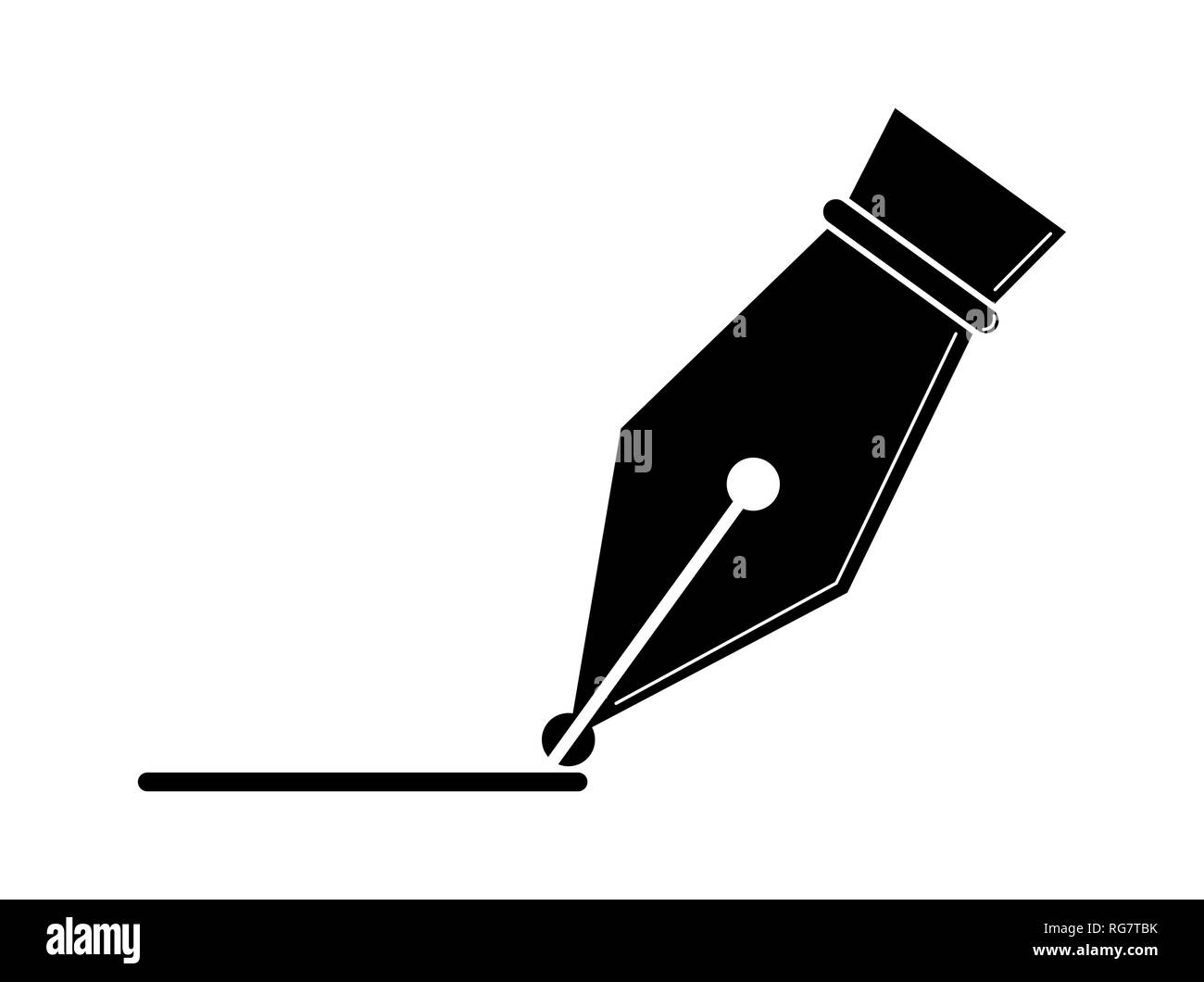 Simple flat pen ink pen icon for web design, websites and applications ...