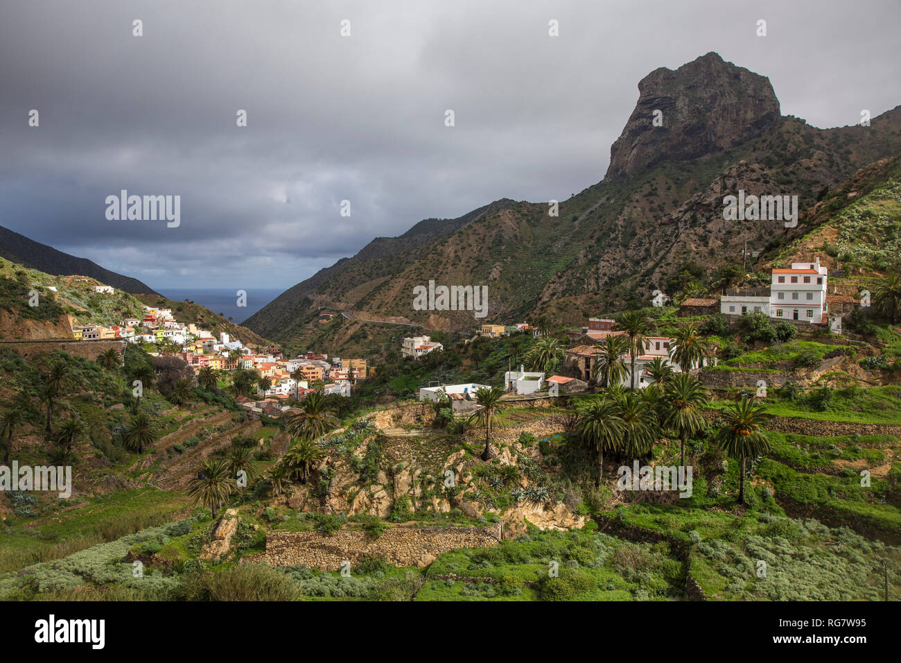 Vallehermoso, La Gomera, Canary Islands, Spain, Europe, Vallehermoso, La Gomera, Kanarische Inseln, Spanien, Europa Stock Photo