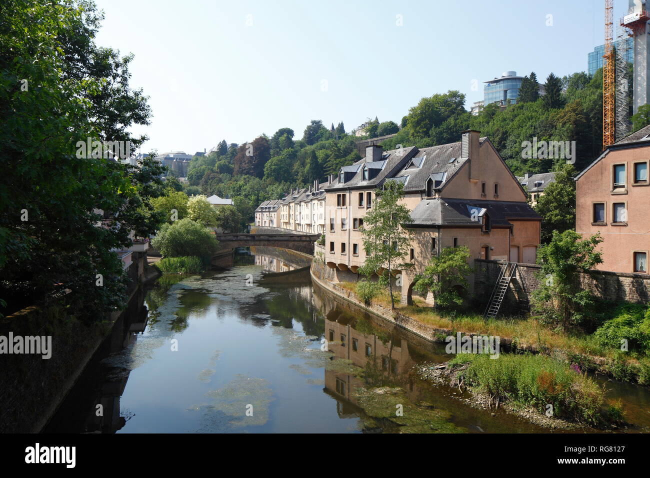 Photograph of the Faubourgs de Clausen and Pfaffenthal districts in