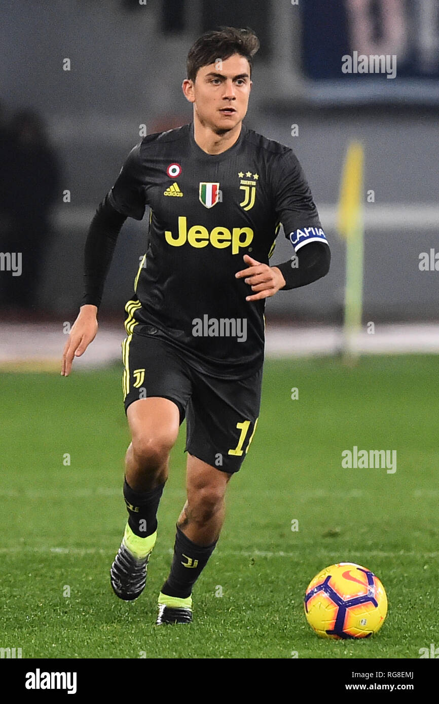 Football Serie A Lazio vs Juventus, Rome, Italy - 27 Jan 2019 In the picture Paulo Dybala Ph Photographer01 Stock Photo