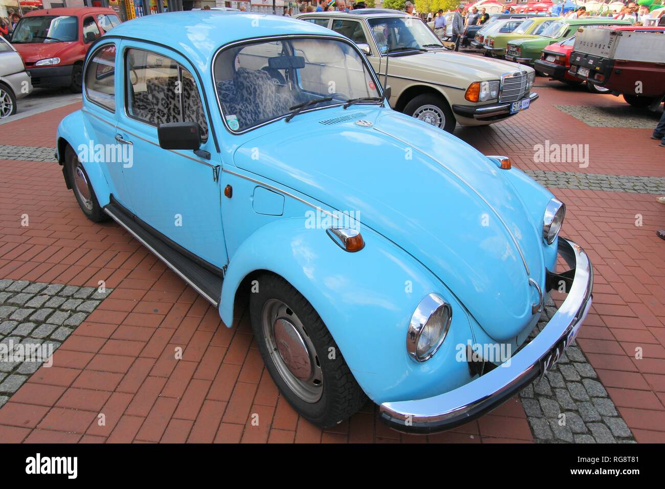 BYTOM, POLAND - SEPTEMBER 12, 2015: Volkswagen Beetle during 12th Historic Vehicle Rally in Bytom. The annual vehicle parade is one of main events of  Stock Photo