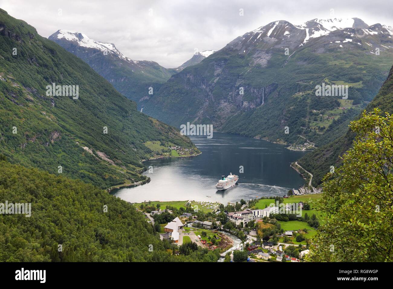 Geiranger Fiord in Norway. More og Romsdal county landscape Stock Photo