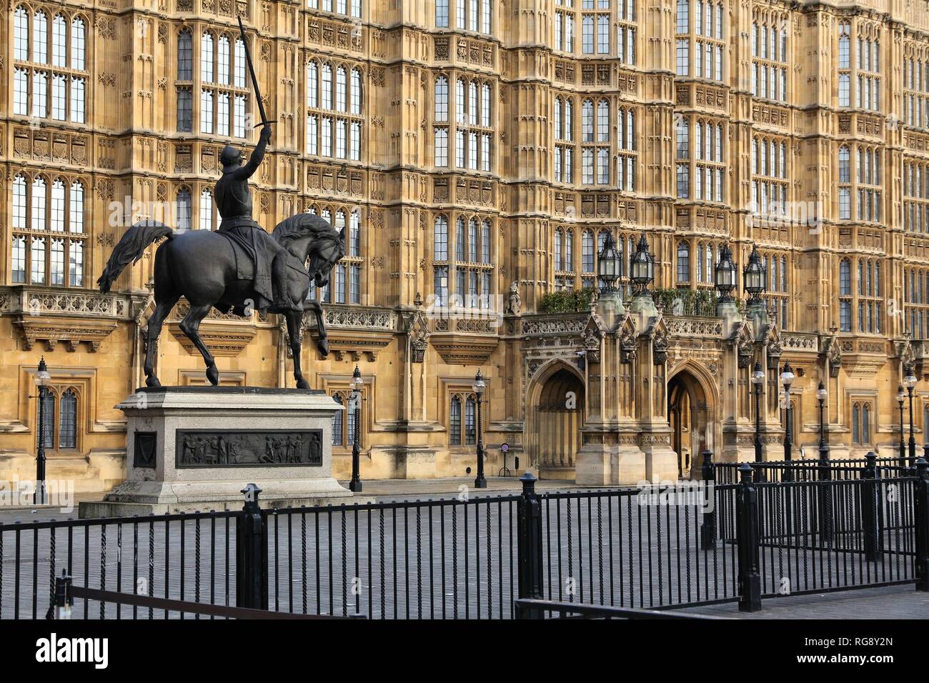London, England - Palace of Westminster (Houses of Parliament). Stock Photo