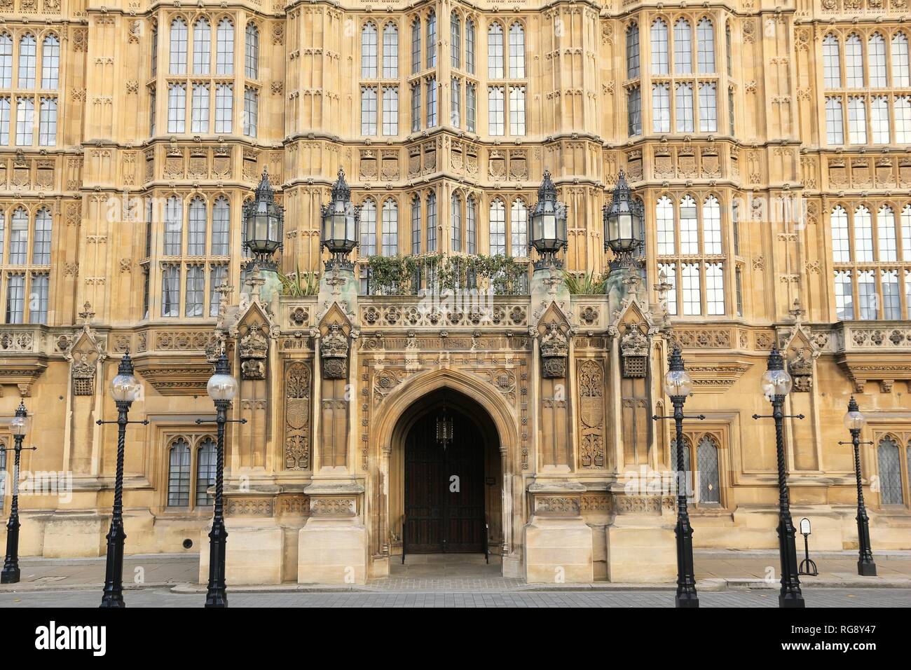 London, England - Palace of Westminster (Houses of Parliament). Stock Photo