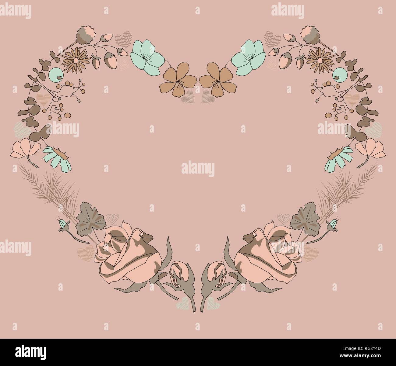 Floral frame, vector illustration Stock Vector Image & Art - Alamy