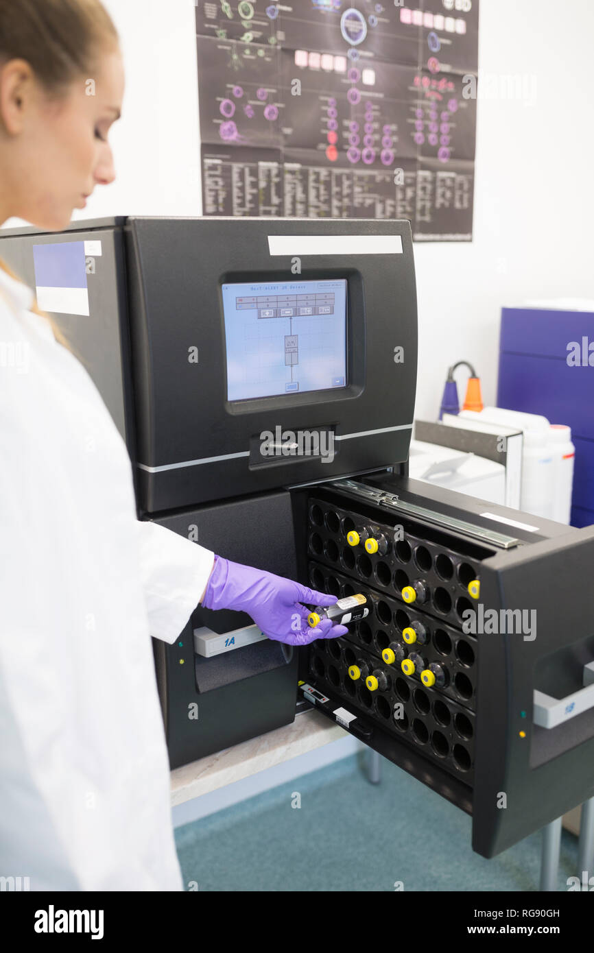 Check of microbial contamination Stock Photo