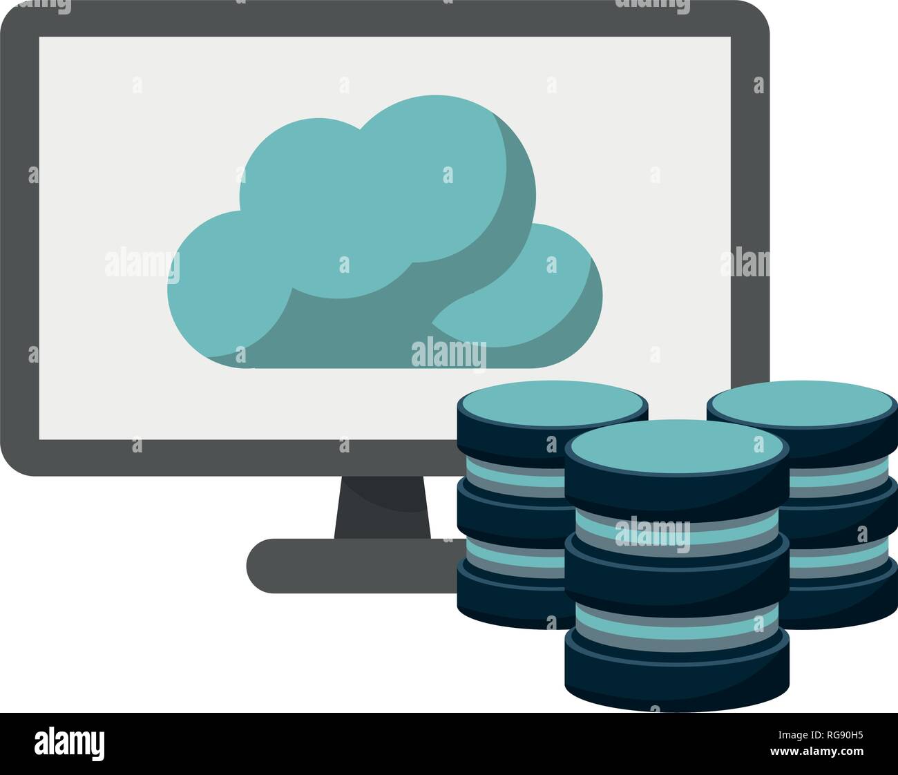 cloud computing technology Stock Vector