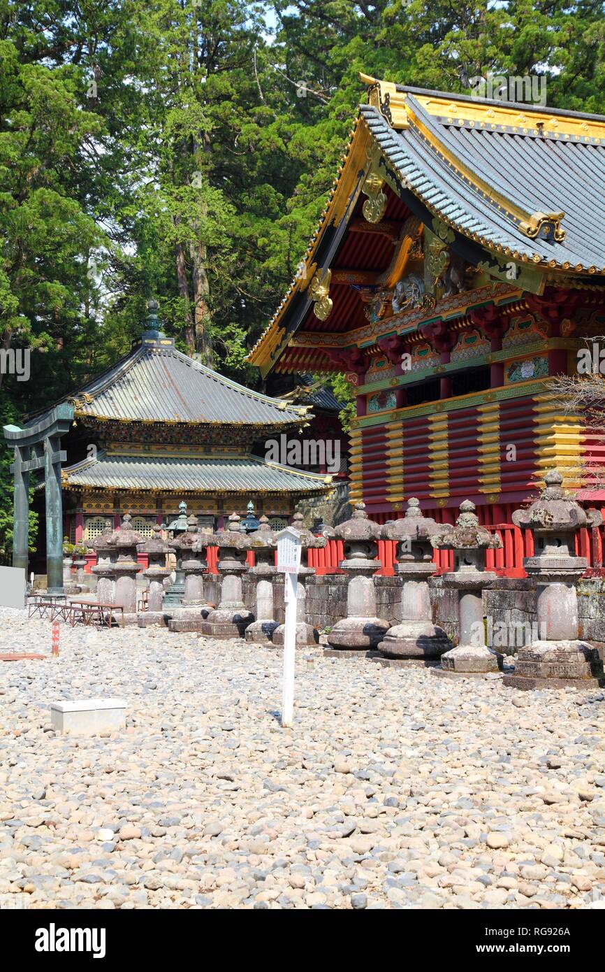 Nikko, Japan - UNESCO World Heritage Site. Part of Tosho-gu Shinto shrine. Stock Photo