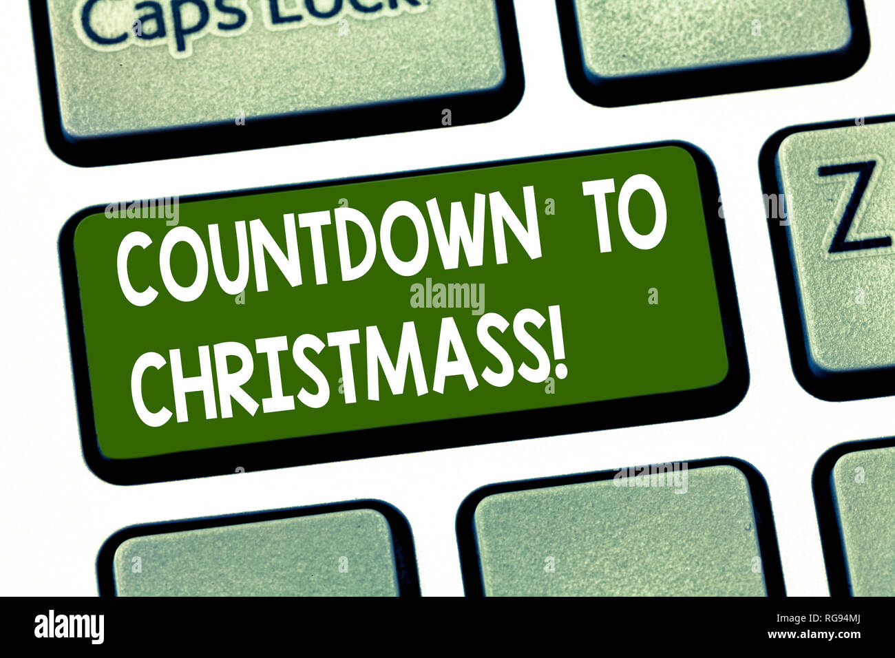 Conceptual hand writing showing Countdown To Christmas. Business photo ...