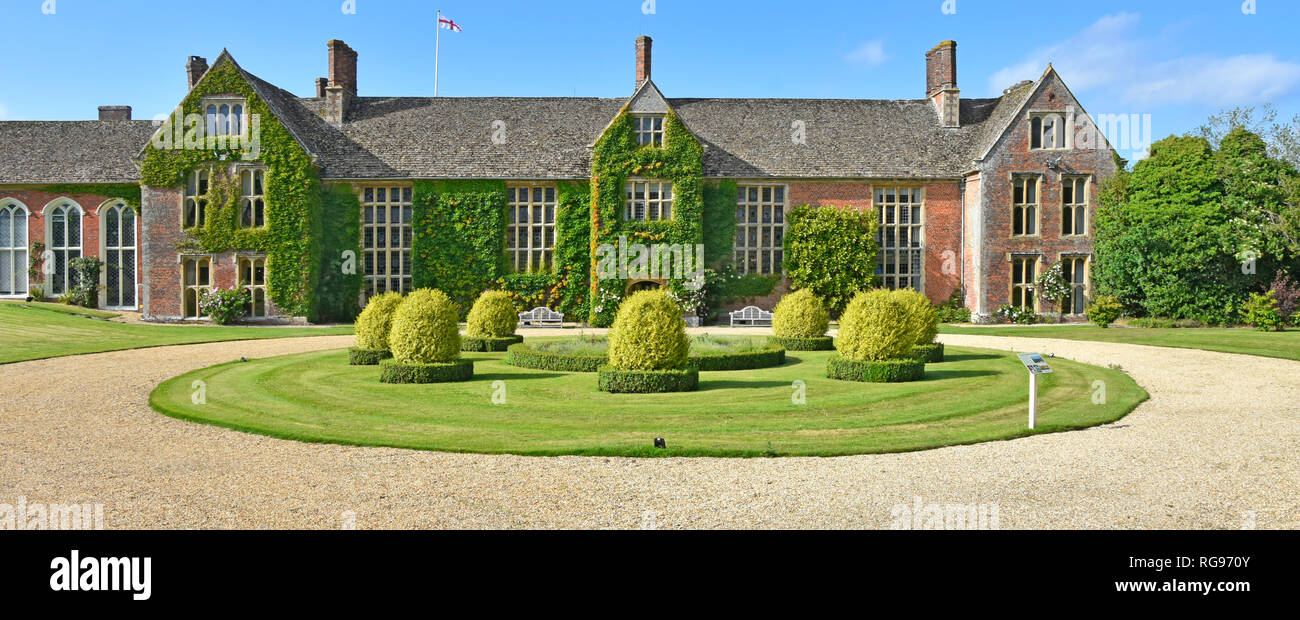 Elizabethan country mansion & drive circle historic parklands & gardens now a Warners hotel & leisure centre Littlecote House in Wiltshire England UK Stock Photo