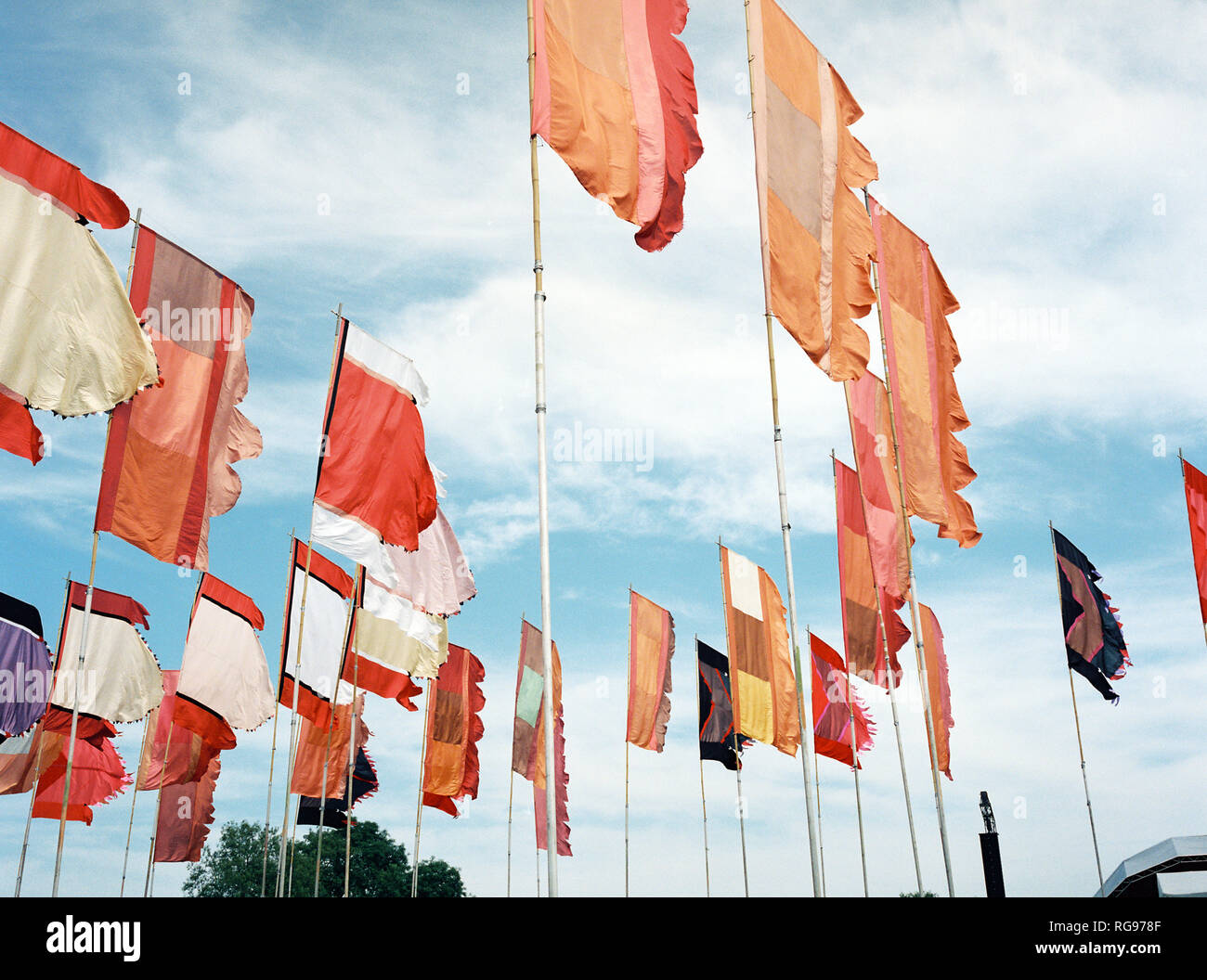 Flags at the Glastonbury Festival 2005, Somerset, England, United